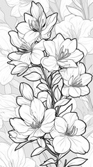 Fototapeta premium Background with pink and yellow leaves. AI generated art illustration.