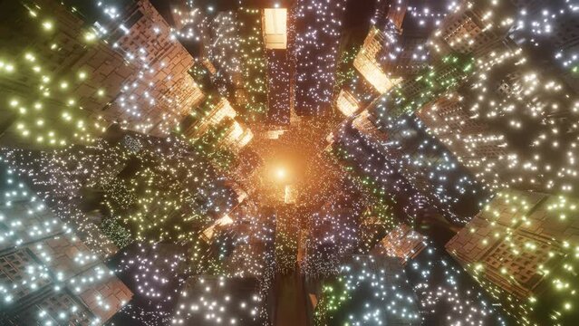 4K ループアニメーション トンネル疾走 Infinite Tunnel Loop Motion