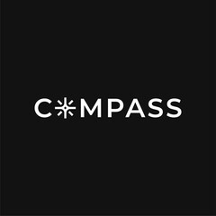 elegant compass lettermark concept vector icon