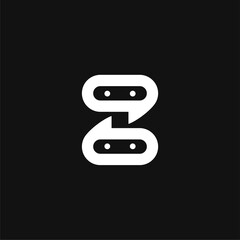 Letter Z and bot or bubbles chat logo concept for ai company