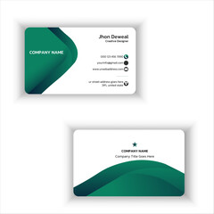 Double sided and modern pattern background simple business card design. Creative and clean professional business card template	
