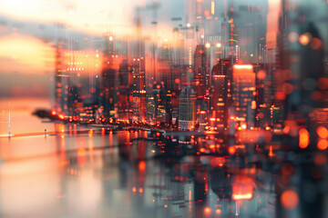 Multi exposure urban scenery.