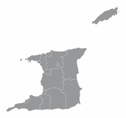 Trinidad and Tobago states map