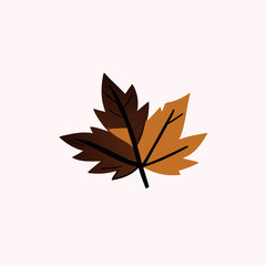 fall leaves, vector illustration flat 2