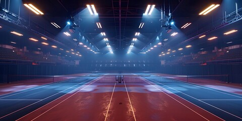 Badminton venue, formal competition venue - obrazy, fototapety, plakaty