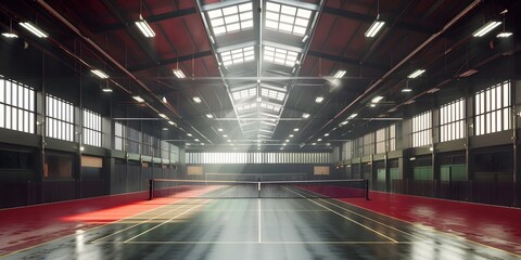 Badminton venue, formal competition venue - obrazy, fototapety, plakaty