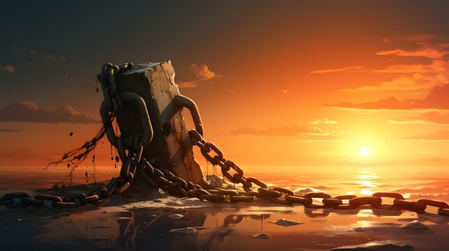 une cha&icirc;ne, g&eacute;n&eacute;r&eacute; par IA