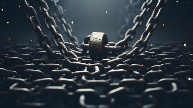 une cha&icirc;ne, g&eacute;n&eacute;r&eacute; par IA