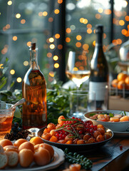 served table in restaurant