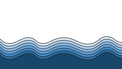 Blue ocean wave background wallpaper vector image. Illustration of graphic wave design for backdrop or presentation