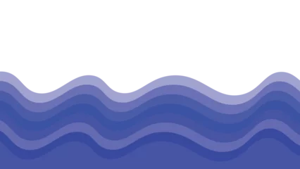 Keuken spatwand met foto Blue ocean wave background wallpaper vector image. Illustration of graphic wave design for backdrop or presentation © Badi