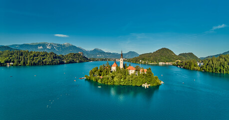 Lake Bled, lake in the Julian Alps of the Upper Carniolan region of northwestern Slovenia.