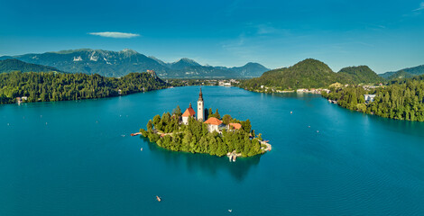 Lake Bled, lake in the Julian Alps of the Upper Carniolan region of northwestern Slovenia.