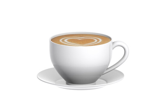 3D illustration. Cup of coffee isolated on white background.