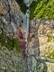 Boka, waterfall in the western part of Slovenia, near the Soča River