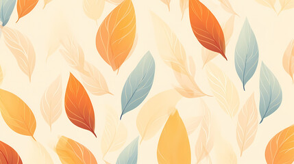 Warm, light leaf pattern embraces the beauty of the season