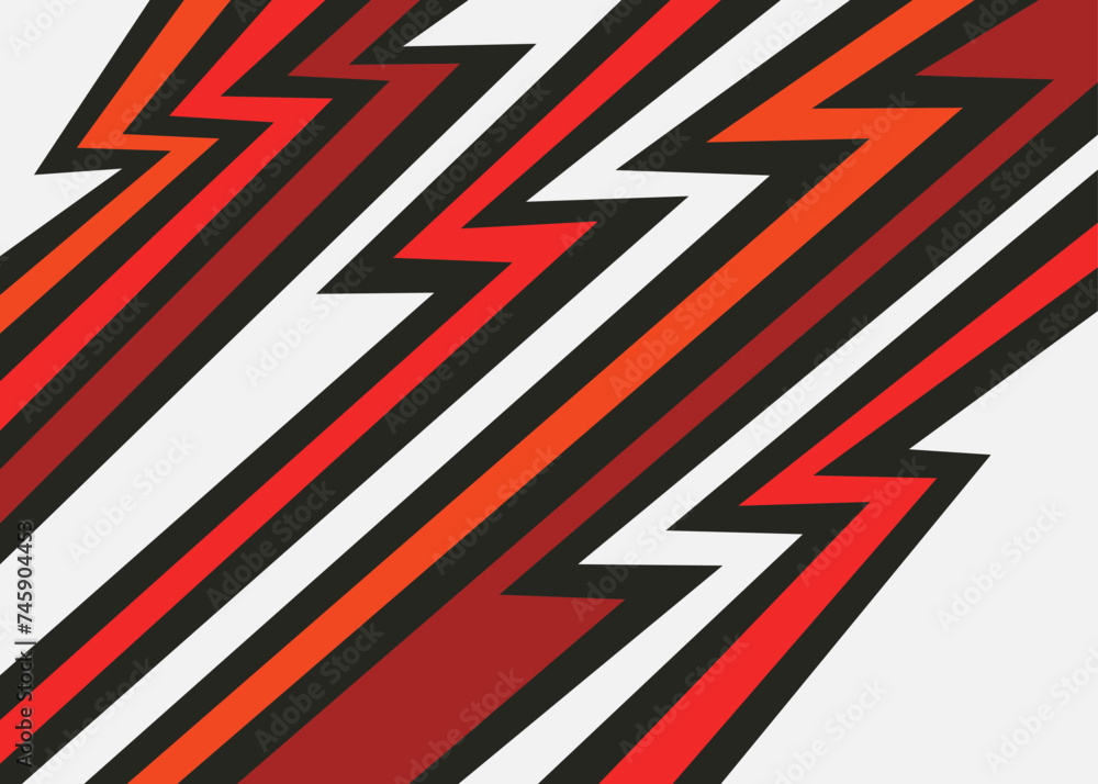 Poster abstract background with colorful gradient zigzag line pattern