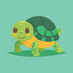 flat turtle illustration
