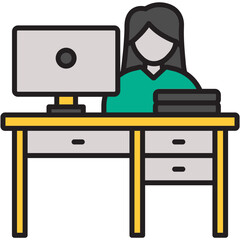 Work Desk Illustration