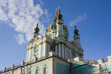 Fototapeta na wymiar St. Andrew's Church in Kyiv, Ukraine