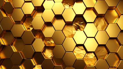 A bunch of hexagons stacked on top of each other in a hexagonal pattern