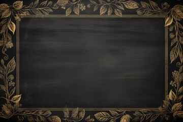 Card template with empty space with blackboard and chalk