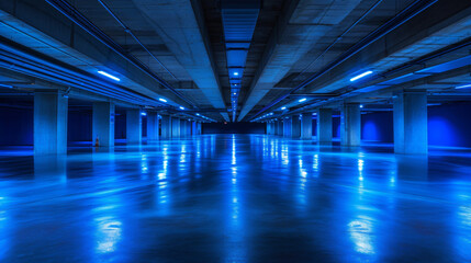 Beautiful dramatic empty concrete space or underg