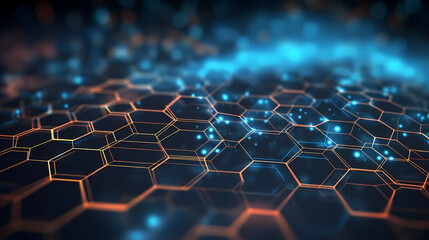 Obraz premium A bunch of hexagons stacked on top of each other in a hexagonal pattern