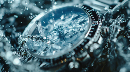 Beautiful luxury fashionable silver men's watch