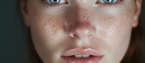 Diverse Woman with Freckled Skin Applying Moisturizer in Close-Up Beauty Shot