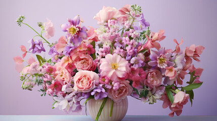 Beautiful romantic flower spring bouquet.