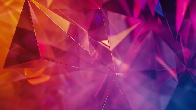 banner backgrounds. full of colors, triangle effect gradations. Generative Ai © mahaart