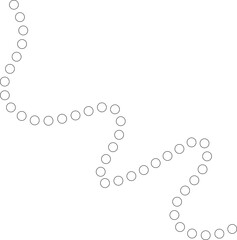 Dotted curve outline shape. Design for decoration