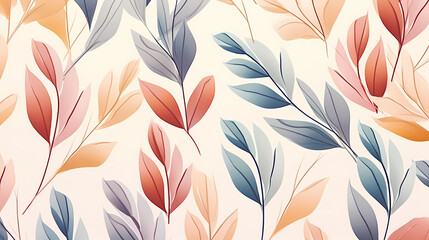 Abstract fabric, botanical art background