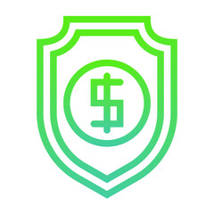 Obraz premium Money Protection Gradient Linear Style