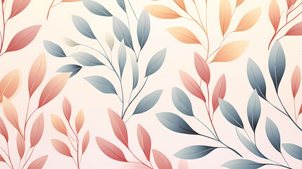 Abstract fabric, botanical art background