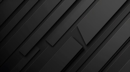 Black stripes abstract minimal geometric background. concept tech banner design. Generative Ai - obrazy, fototapety, plakaty