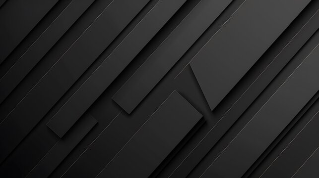 Black stripes abstract minimal geometric background. concept tech banner design. Generative Ai
