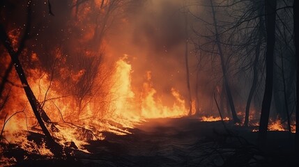Inferno Unleashed: Devastating Forest Fire