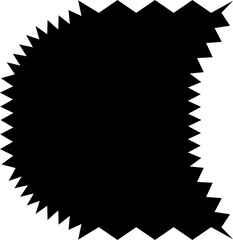 Zig zag edge geometric shape collection. Wavy element