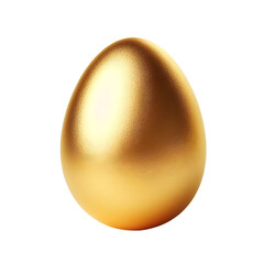 Happy Easter Gold Color Eggs on a transparent background PNG