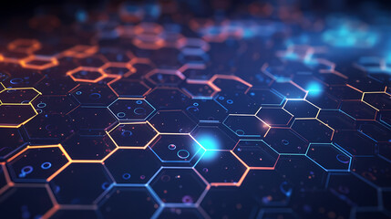Abstract background with hexagonal network