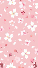 Cherry blossom isolated on white. AI generated art illustration.