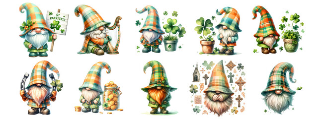 Fototapeta premium St. Patrick's Day on white background.Isolated image