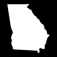 Georgia map shape, united states of america. Flat concept icon symbol vector illustration - obrazy, fototapety, plakaty