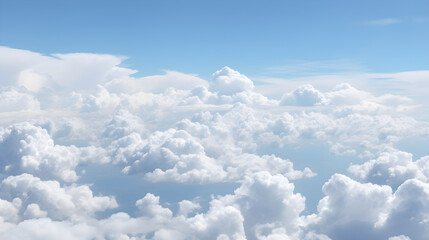 High Resolution Image of Spectacular, Voluminous Clouds Floating Across the Expansive Sky
