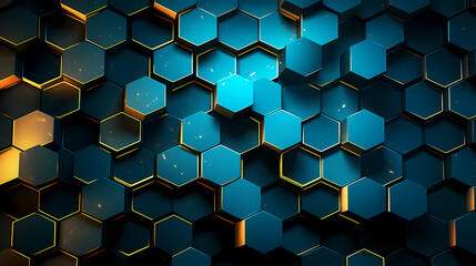 Abstract background with hexagonal network