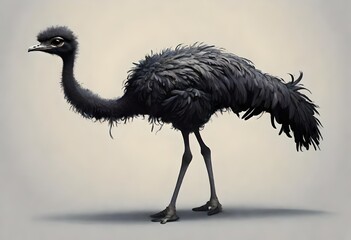 ostrich looking at you - obrazy, fototapety, plakaty