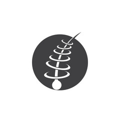 Follicle Hair treatment logo vector icon