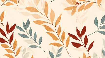 Fototapeta na wymiar Abstract botanical art background vector, natural hand drawn pattern design